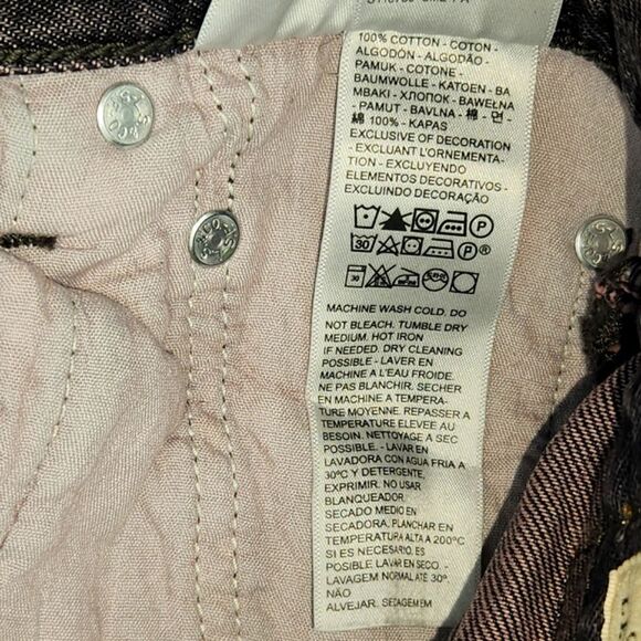 Levis Ribcage Straight Ankle Jeans Size 29x27 Purple Black Acid High Waist Chic - Picture 11 of 11